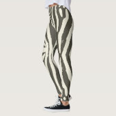 Zebra Stripe Dierenprint Patroon Leggings (Links)
