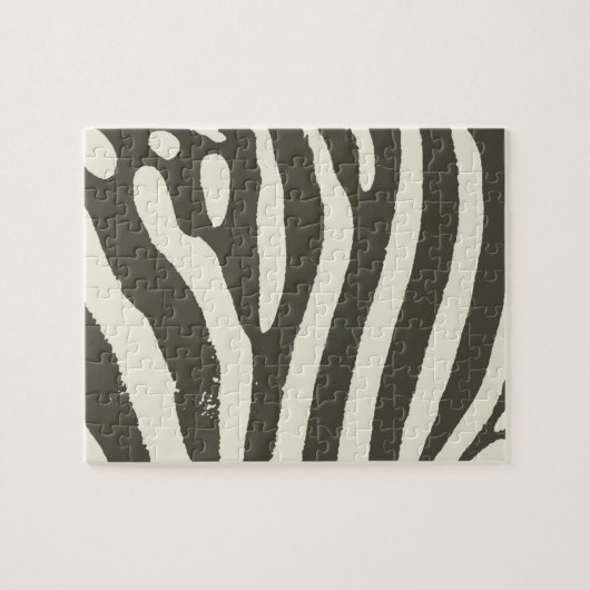 Zebra Stripe Dierenprint Patroon Legpuzzel (Horizontaal)