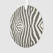 Zebra Stripe Dierenprint Patroon Ornament (voorkant)