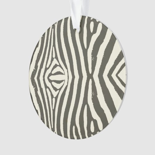 Zebra Stripe Dierenprint Patroon Ornament (voorkant)
