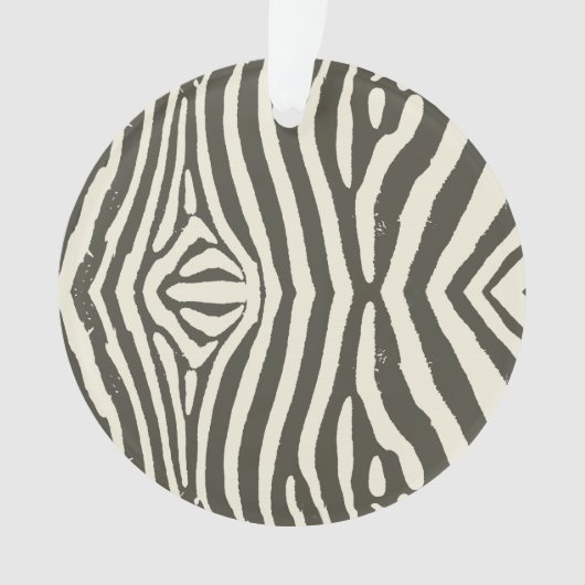 Zebra Stripe Dierenprint Patroon Ornament (voorkant)