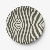 Zebra Stripe Dierenprint Patroon Papieren Bordje (Voorkant)