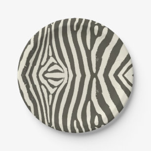 Zebra Stripe Dierenprint Patroon Papieren Bordje