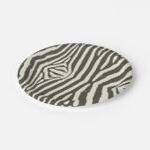 Zebra Stripe Dierenprint Patroon Papieren Bordje (Gekanteld)