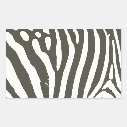 Zebra Stripe Dierenprint Patroon Rechthoekige Sticker (Voorkant)