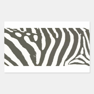 Zebra Stripe Dierenprint Patroon Rechthoekige Sticker