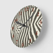 Zebra Stripe Dierenprint Patroon Ronde Klok (Hoek)