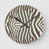 Zebra Stripe Dierenprint Patroon Ronde Klok (Voorkant)