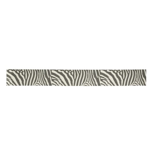 Zebra Stripe Dierenprint Patroon Satijnen Lint (Voorkant)