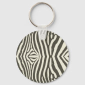 Zebra Stripe Dierenprint Patroon Sleutelhanger (Voorkant)