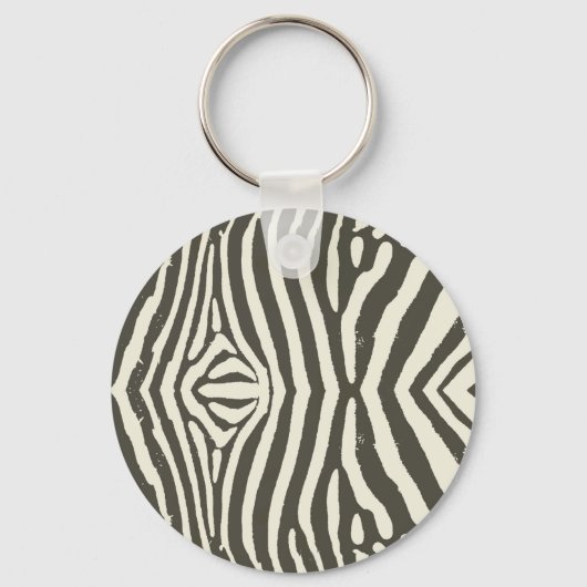 Zebra Stripe Dierenprint Patroon Sleutelhanger (Voorkant)
