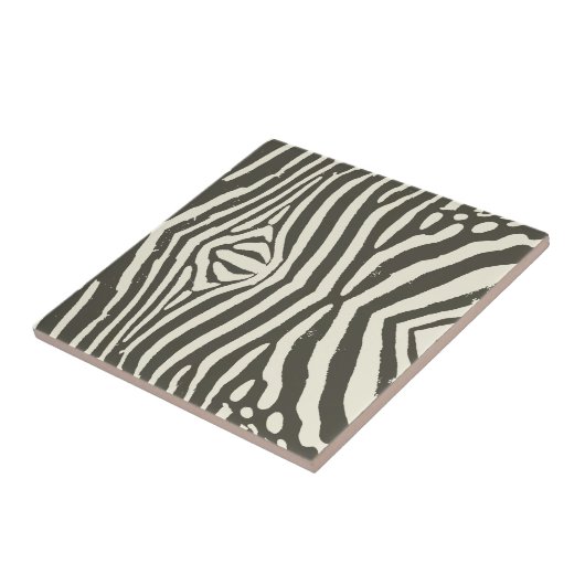 Zebra Stripe Dierenprint Patroon Tegeltje (Zijkant)