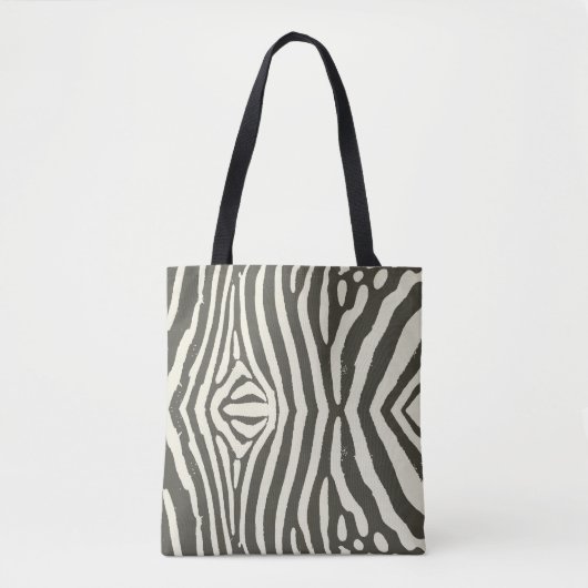 Zebra Stripe Dierenprint Patroon Tote Bag (Voorkant)