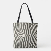 Zebra Stripe Dierenprint Patroon Tote Bag (Achterkant)