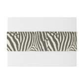 Zebra Stripe Dierenprint Patroon Uitnodigingen Wikkel (Achterkant Voorbeeld)