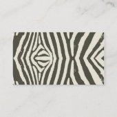Zebra Stripe Dierenprint Patroon Visitekaartje (Achterkant)