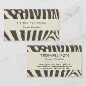 Zebra Stripe Dierenprint Patroon Visitekaartje (Voorkant / Achterkant)