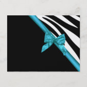 Zebra Stripe en lint / Receptie Kaart (Achterkant)