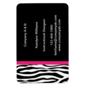 Zebra Stripe Flexibele Magnetische Visitekaartjes Magneet (Verticaal)