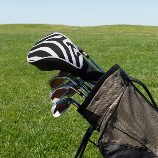 Zebra Stripe Golfheadcover (Insitu)