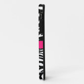 Zebra Stripe & Hot Pink Monogrammed iPhone5 hoesje (Achterkant/links)