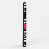 Zebra Stripe & Hot Pink Monogrammed iPhone5 hoesje (Achterkant/rechts)