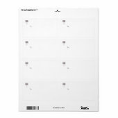 Zebra Stripe Interior Designer Verzendlabel (Full Sheet)