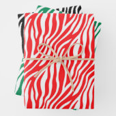 Zebra Stripe kerstcadeaus Inpakpapier Vel (In situ)