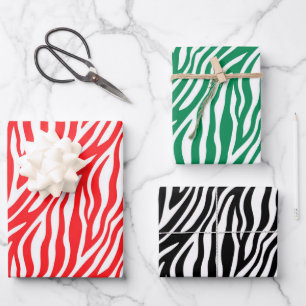Zebra Stripe kerstcadeaus Inpakpapier Vel