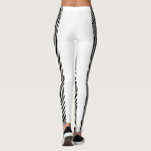 Zebra Stripe Leggings: Vet en Unieke Wild Print" Leggings (Achterkant)