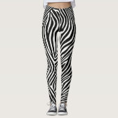 Zebra Stripe Leggings: Vet en Unieke Wild Print" Leggings (Voorkant)