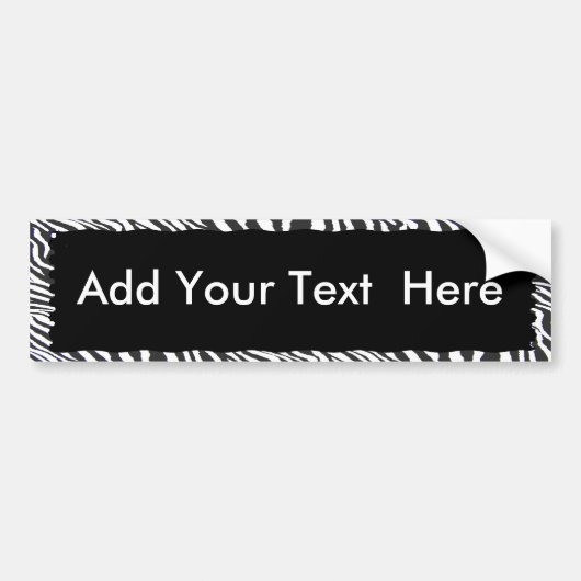 ZEBRA STRIPE LIJST - BUMPERSTICKER (Voorkant)