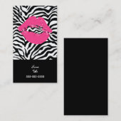 Zebra Stripe Makeup Artist Visitekaartje (Voorkant / Achterkant)