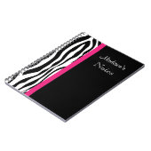 Zebra Stripe met roze persoonlijke laptop Notitieboek (Linkerzijde)