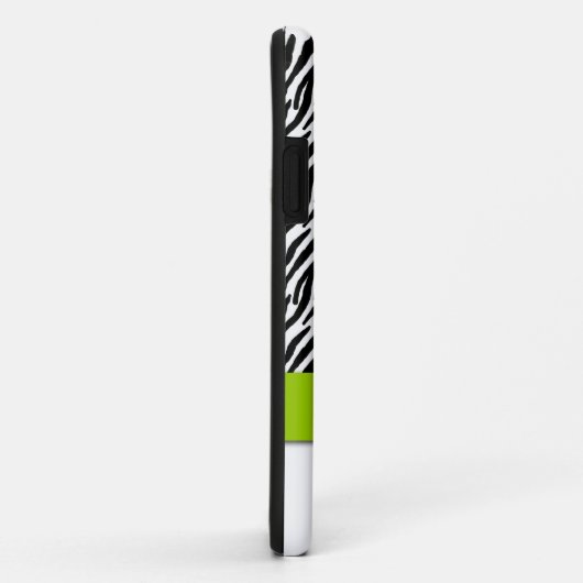Zebra Stripe Monogram Green iPhone 5 Hoesje (Achterkant/rechts)