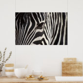 Zebra Stripe Patroon en oog Poster (Keuken)