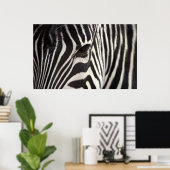 Zebra Stripe Patroon en oog Poster (Thuiskantoor)