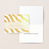 Zebra Stripe Patroon Gefeliciteerd Folie Kaarten (Display)