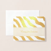 Zebra Stripe Patroon Gefeliciteerd Folie Kaarten (Voorkant met envelop)