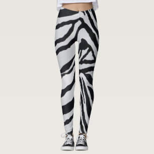 Zebra-stripe patroon leggings