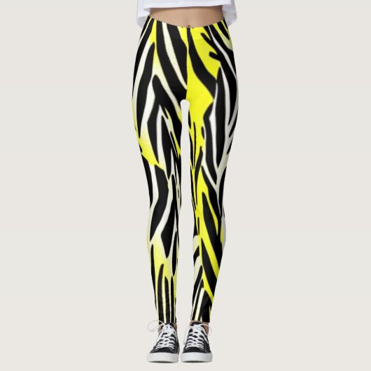Zebra-stripe patroon leggings (Voorkant)