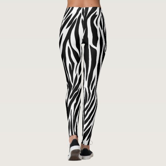 Zebra-stripe patroon leggings (Achterkant)