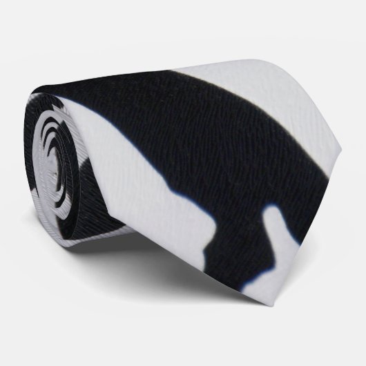 Zebra-stripe patroon stropdas (Opgerold)