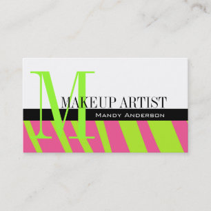 Zebra Stripe Patroonmonogram maken artiest Visitekaartje
