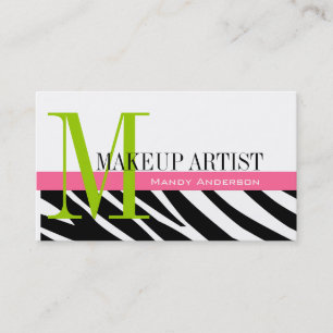 Zebra Stripe Patroonmonogram maken artiest Visitekaartje