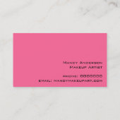 Zebra Stripe Patroonmonogram maken artiest Visitekaartje (Achterkant)