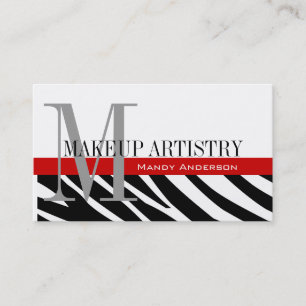 Zebra Stripe Patroonmonogram maken artiest Visitekaartje