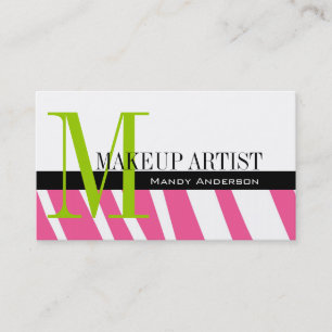 Zebra Stripe Patroonmonogram maken artiest Visitekaartje