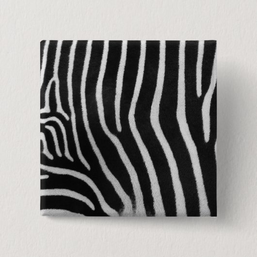 Zebra Stripe Patroonvierkant Vierkante Button 5,1 Cm (Voorkant)