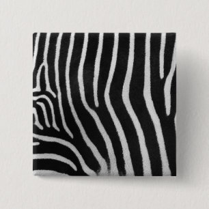 Zebra Stripe Patroonvierkant Vierkante Button 5,1 Cm